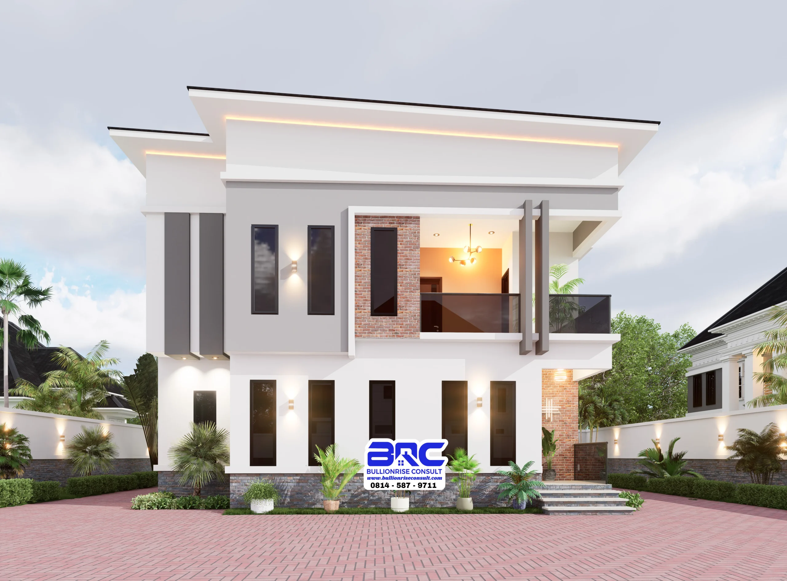 4 bedroom duplex with gym house plan in nigeria
