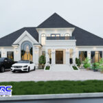 5 Bedroom Bungalow House Plan with Pent-house | The Castellum Palace (PSN00026BA)