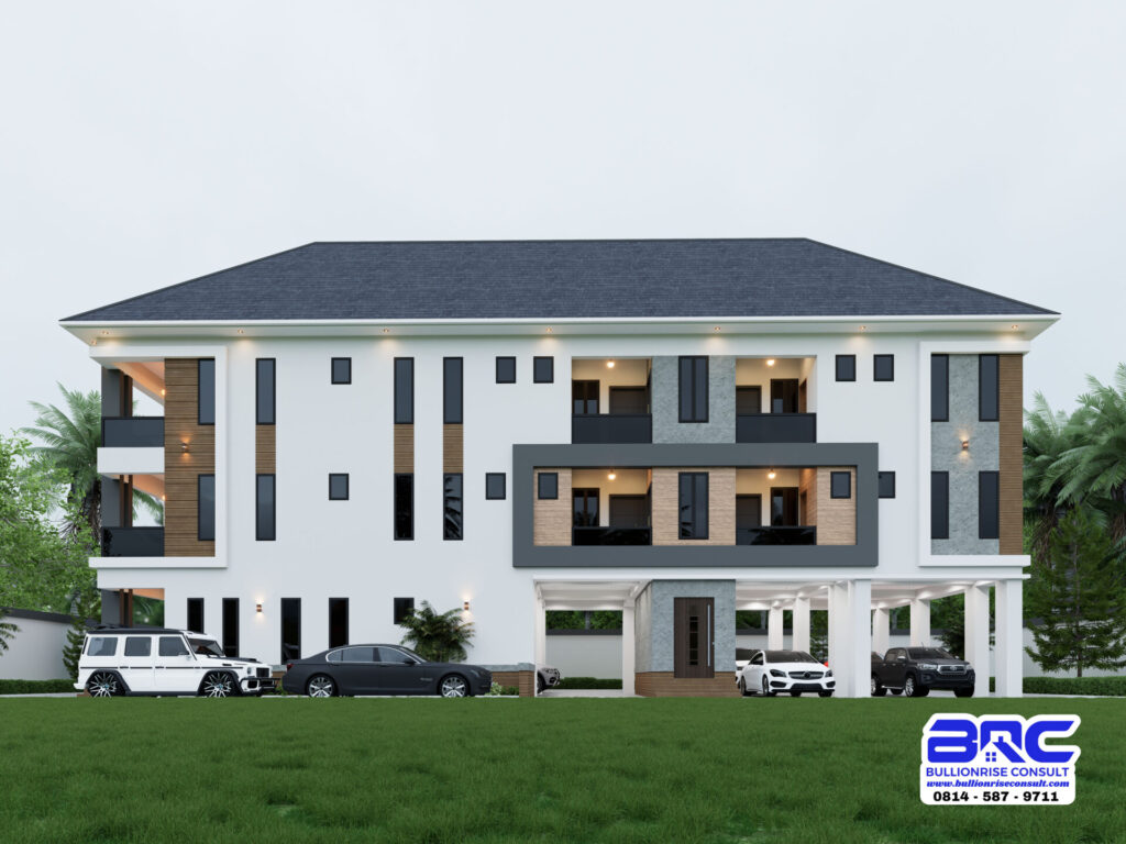 4 bedroom semidetached duplex with 4 units of 2 bedroom apartment psn28 - bullionrise consult