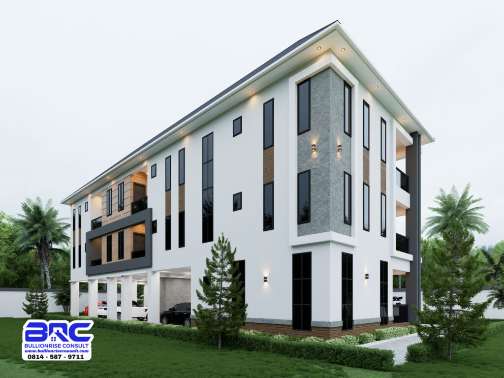 4 bedroom semidetached duplex with 4 units of 2 bedroom apartment psn28 4 - bullionrise consult