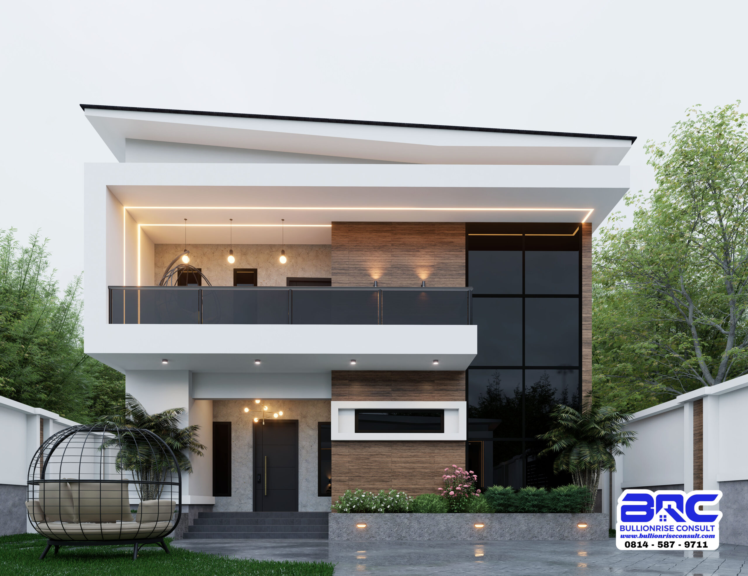 contemporary 5 bedroom duplex house plan