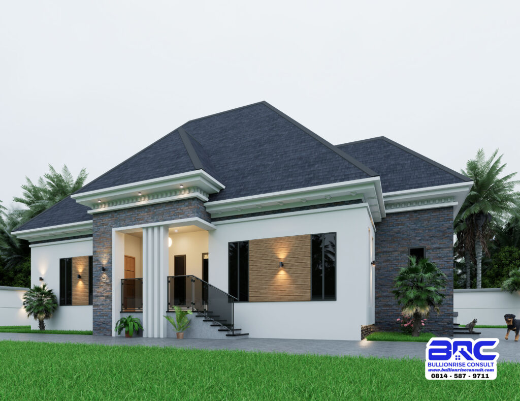 4 bedroom bungalow modern house plan - bullionrise consult