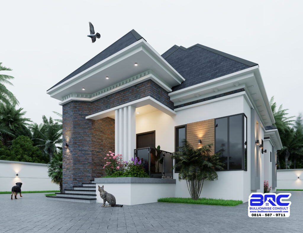 4 bedroom bungalow modern house plan - bullionrise consult 4