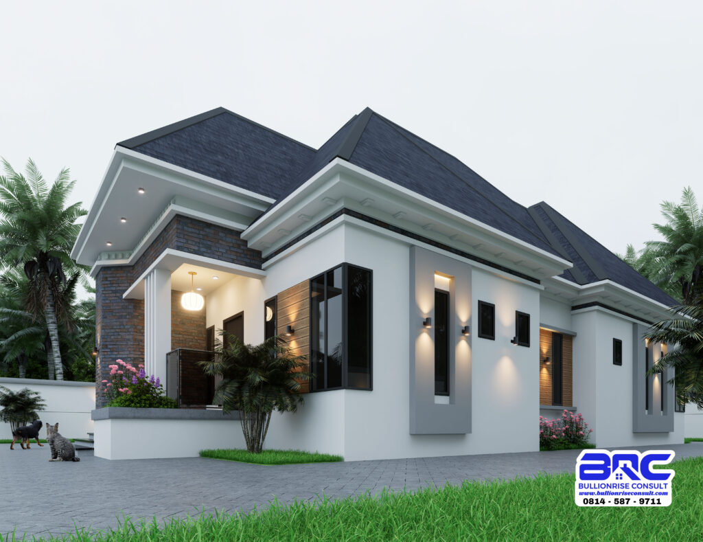 4 bedroom bungalow modern house plan - bullionrise consult 6