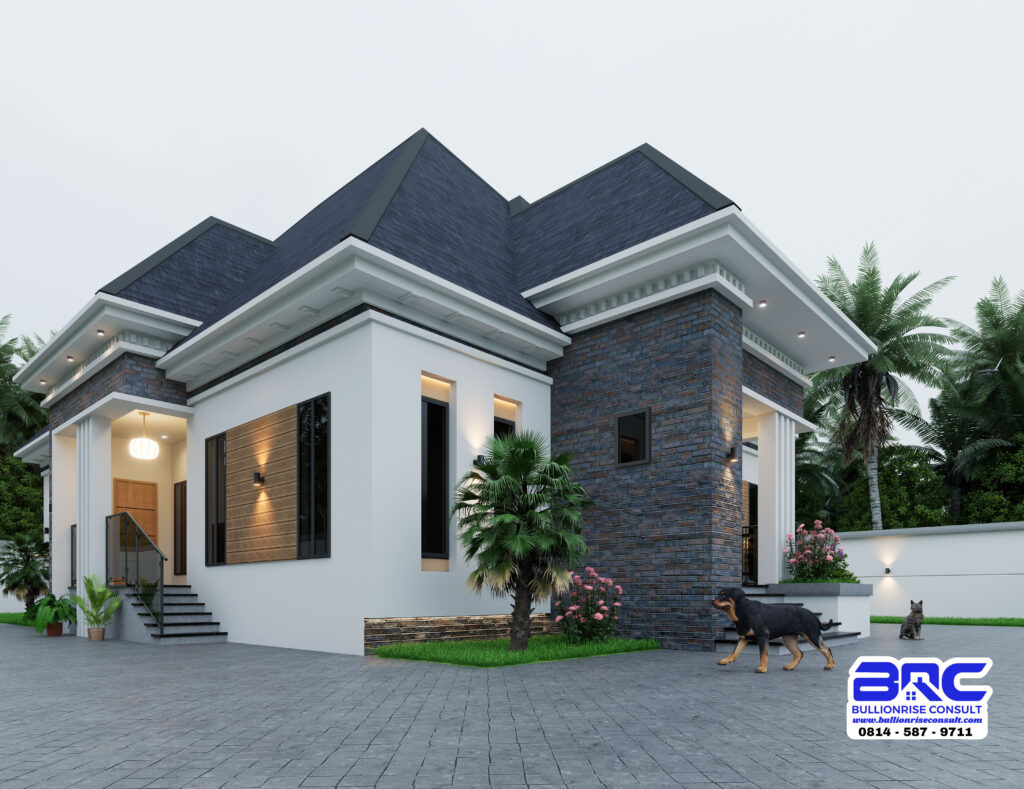 4 bedroom bungalow modern house plan - bullionrise consult 7