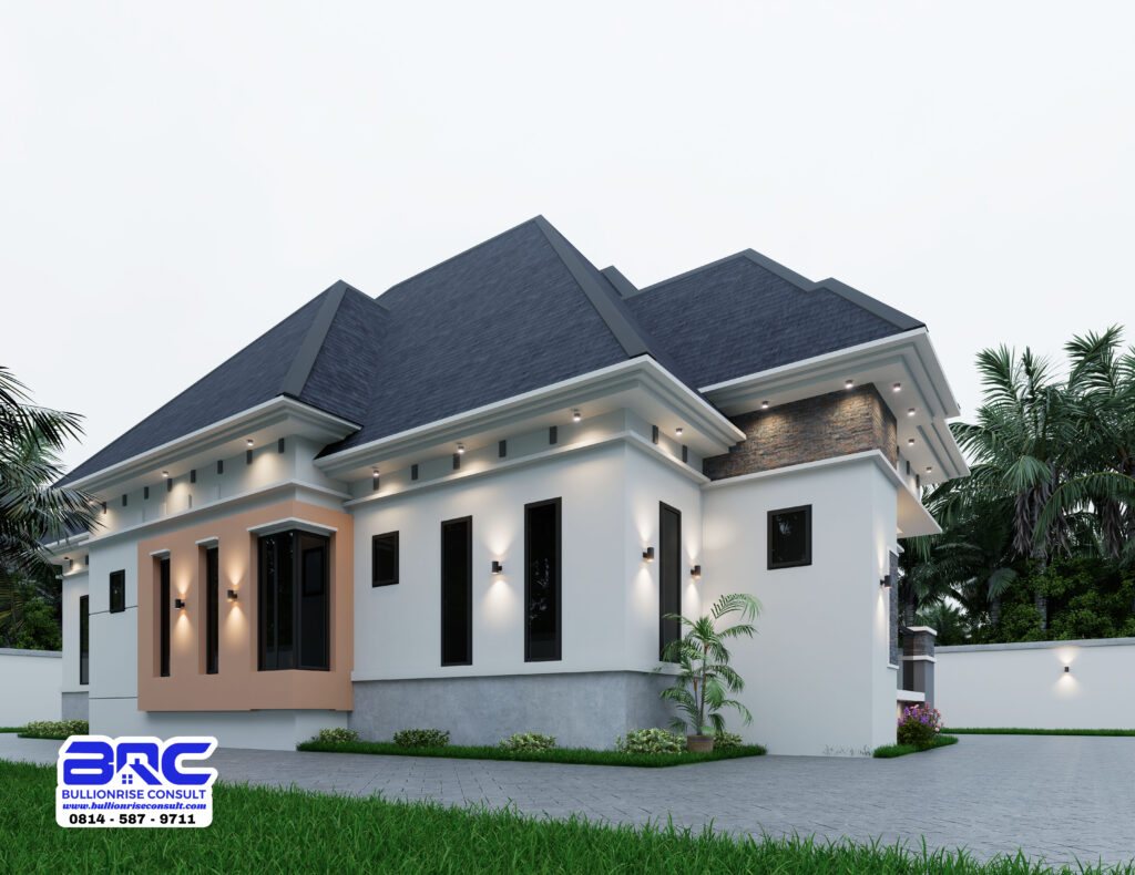 4 bedroom bungalow home design 3d - bullionrise consult 2