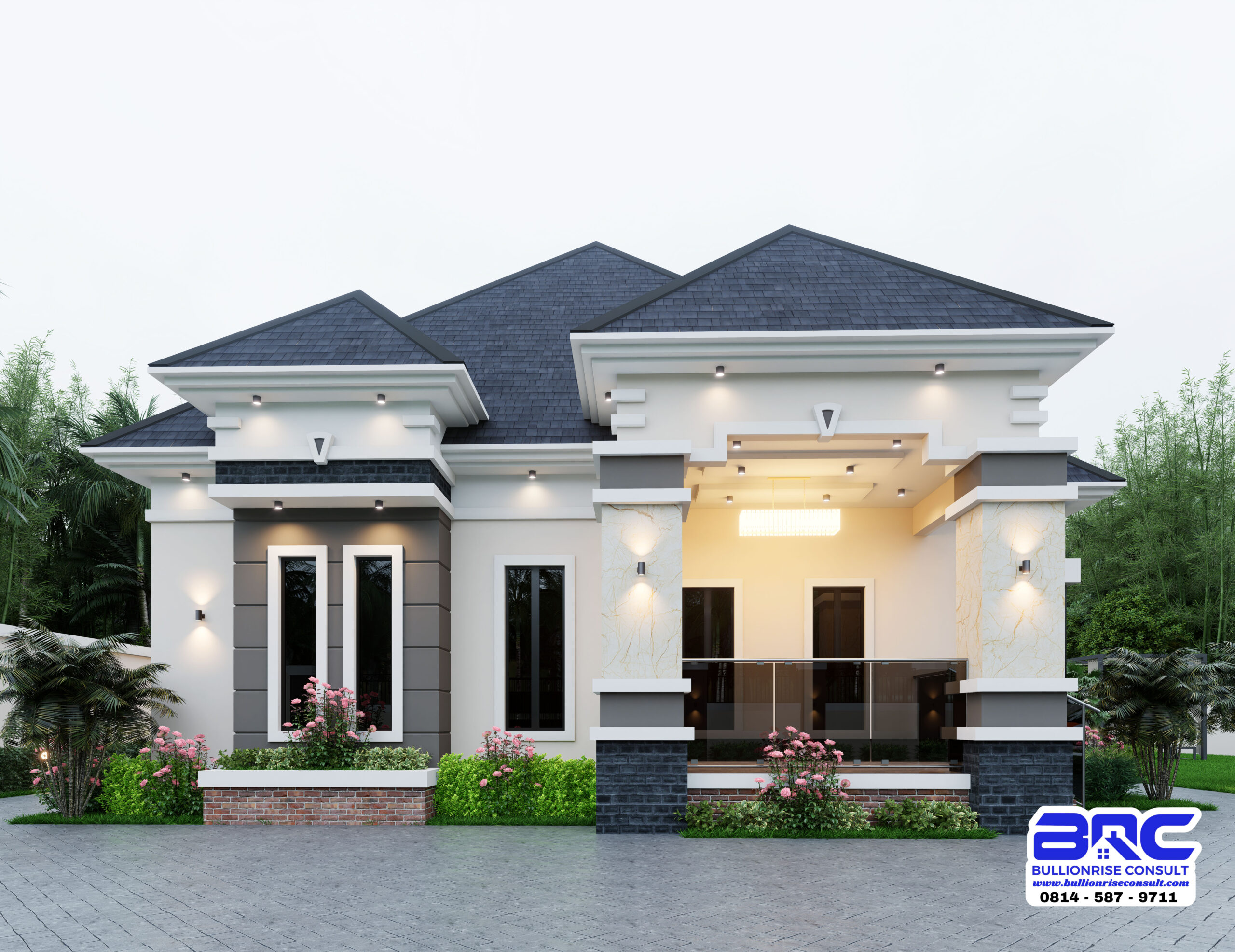 4 bedroom bungalow building plan - bullionrise consult 2