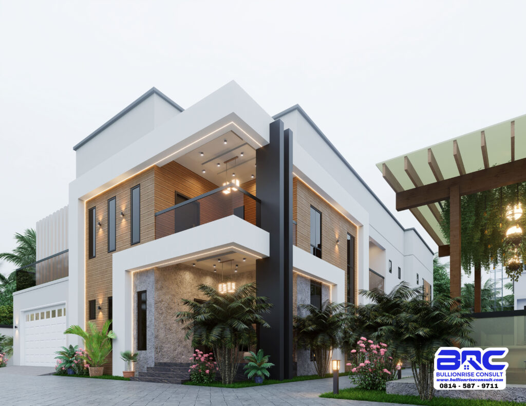 4 bedroom duplex semi detached house plan - Bullionrise Consult - 1
