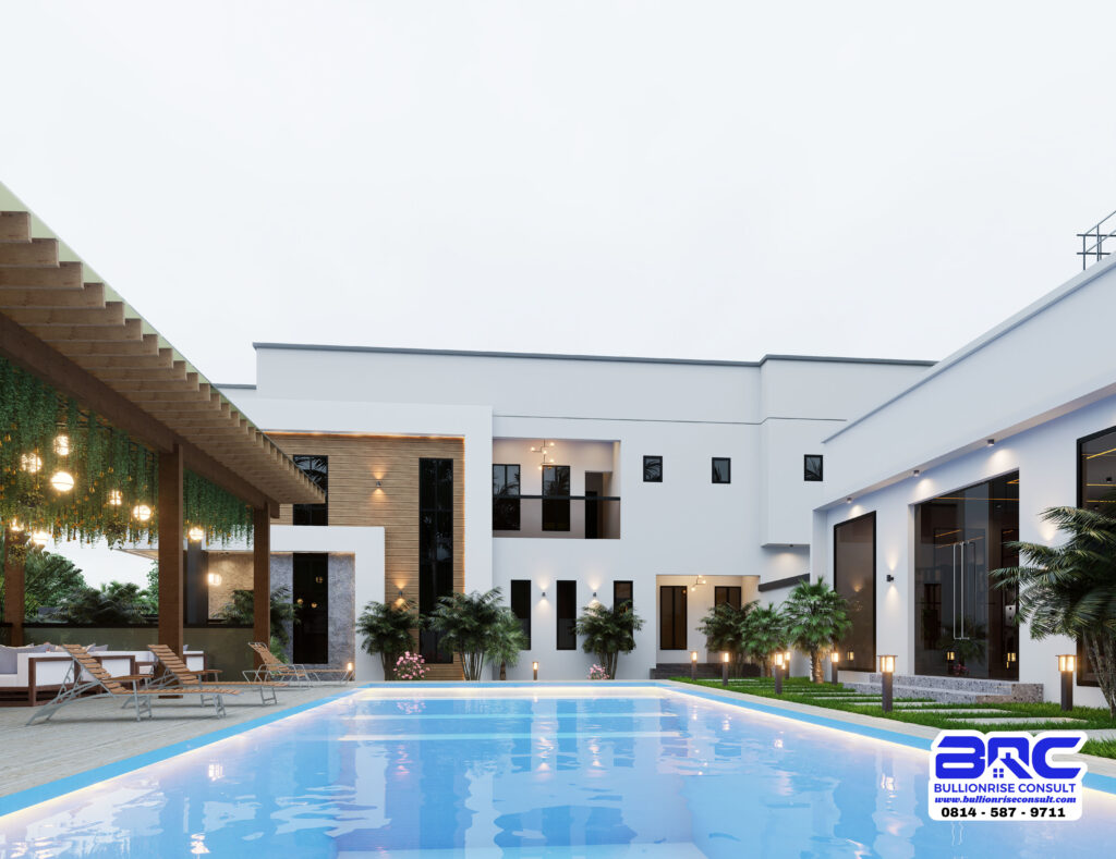 4 bedroom duplex semi detached house plan - Bullionrise Consult - 4