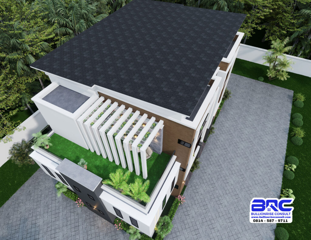 4 bedroom duplex semi detached house plan Twin Cedars (PSN00109BA)