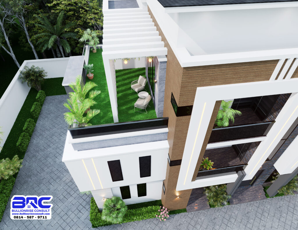 4 bedroom duplex semi detached house plan Twin Cedars (PSN00109BA)
