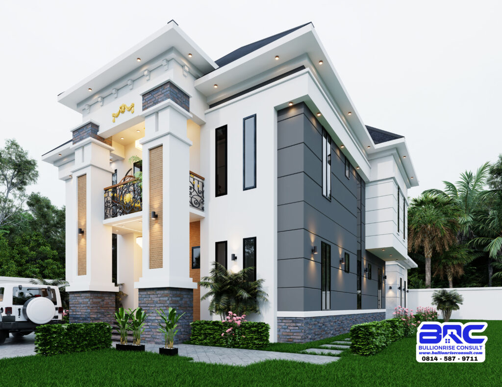 6 bedroom duplex semi detached house plan | Haven Enclave (PSN00093BA)