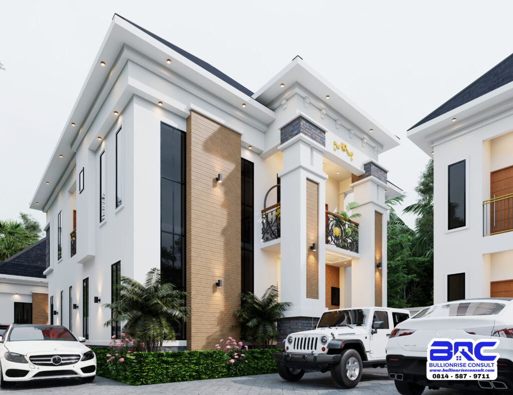 6 bedroom duplex semi detached house plan  Haven Enclave (PSN00093BA)
