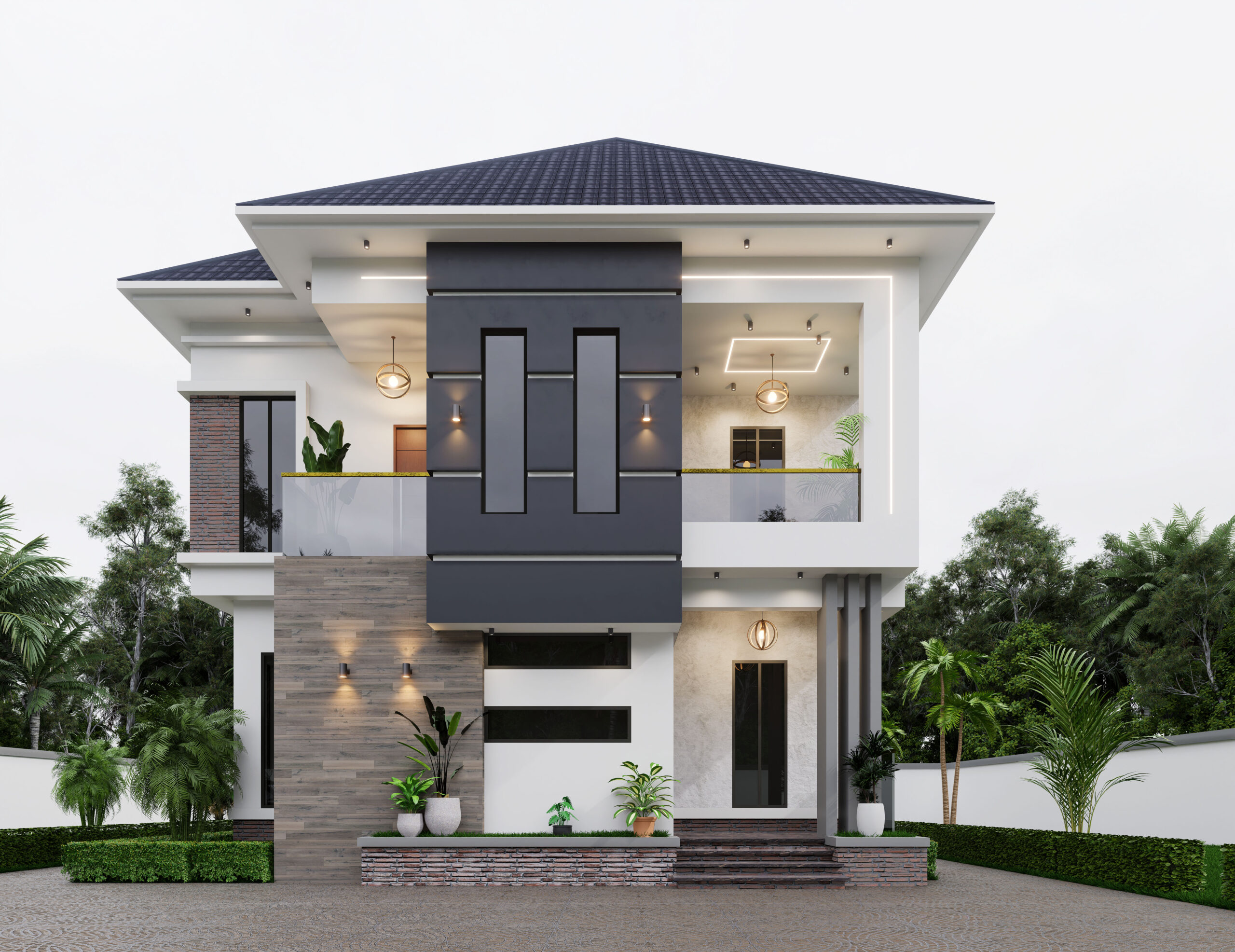 5bedroom duplex 3d house design - bullionrise consult - 2