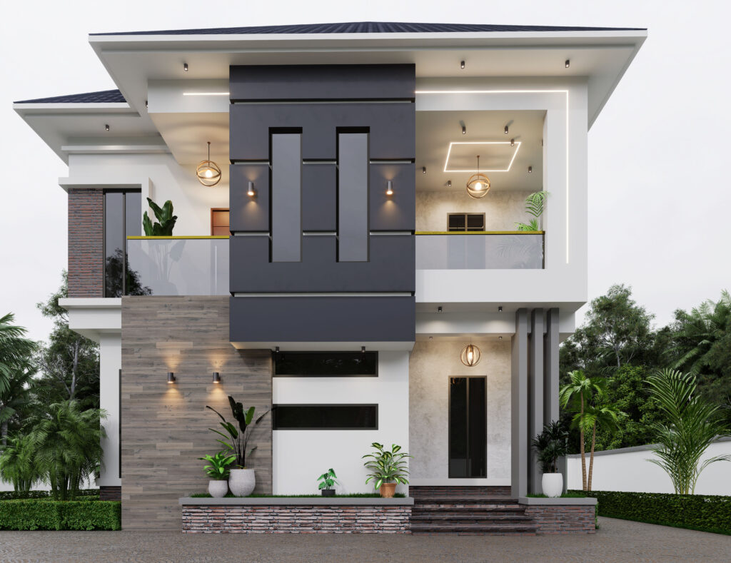5bedroom duplex 3d house design - bullionrise consult - 3