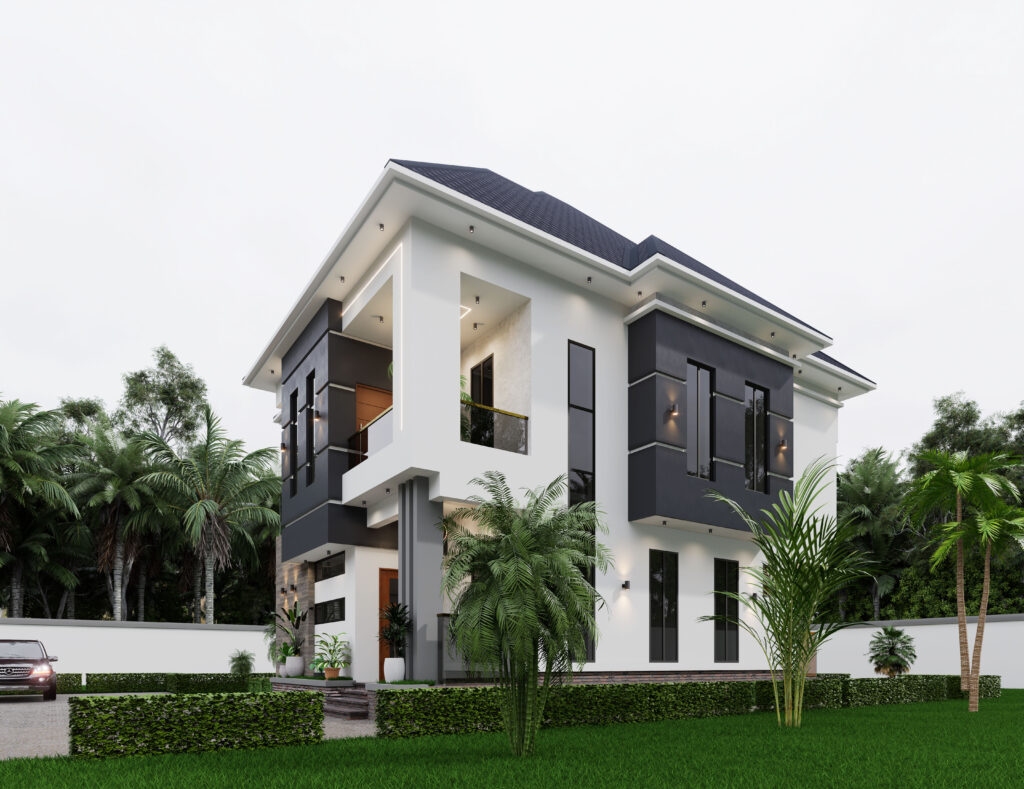 5bedroom duplex 3d house design - bullionrise consult - 5