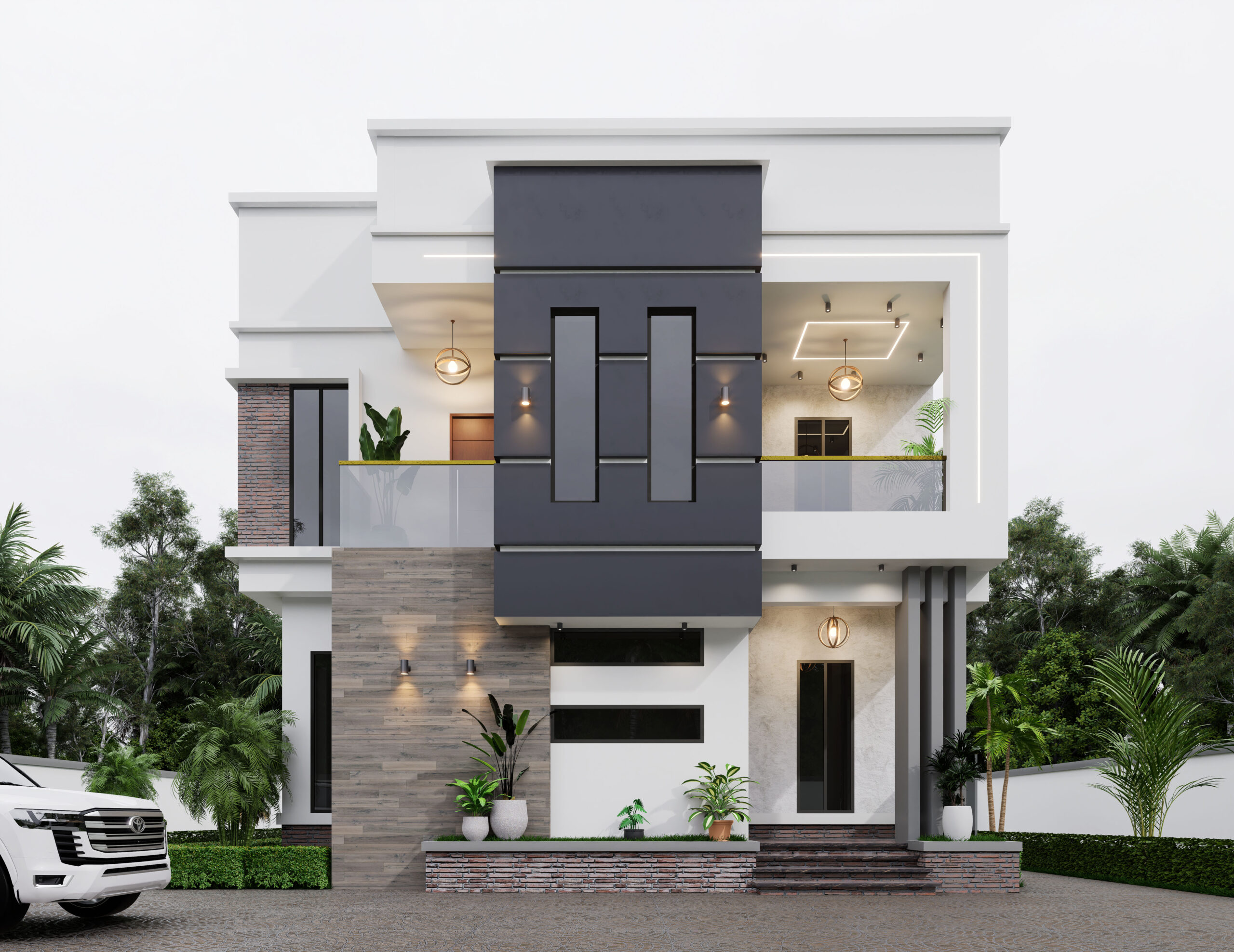 5bedroom duplex 3d house design - bullionrise consult - 5 bedroom duplex - 1