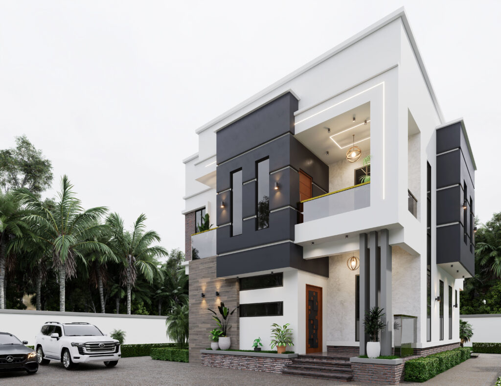5bedroom duplex 3d house design - bullionrise consult - 5 bedroom duplex - 12