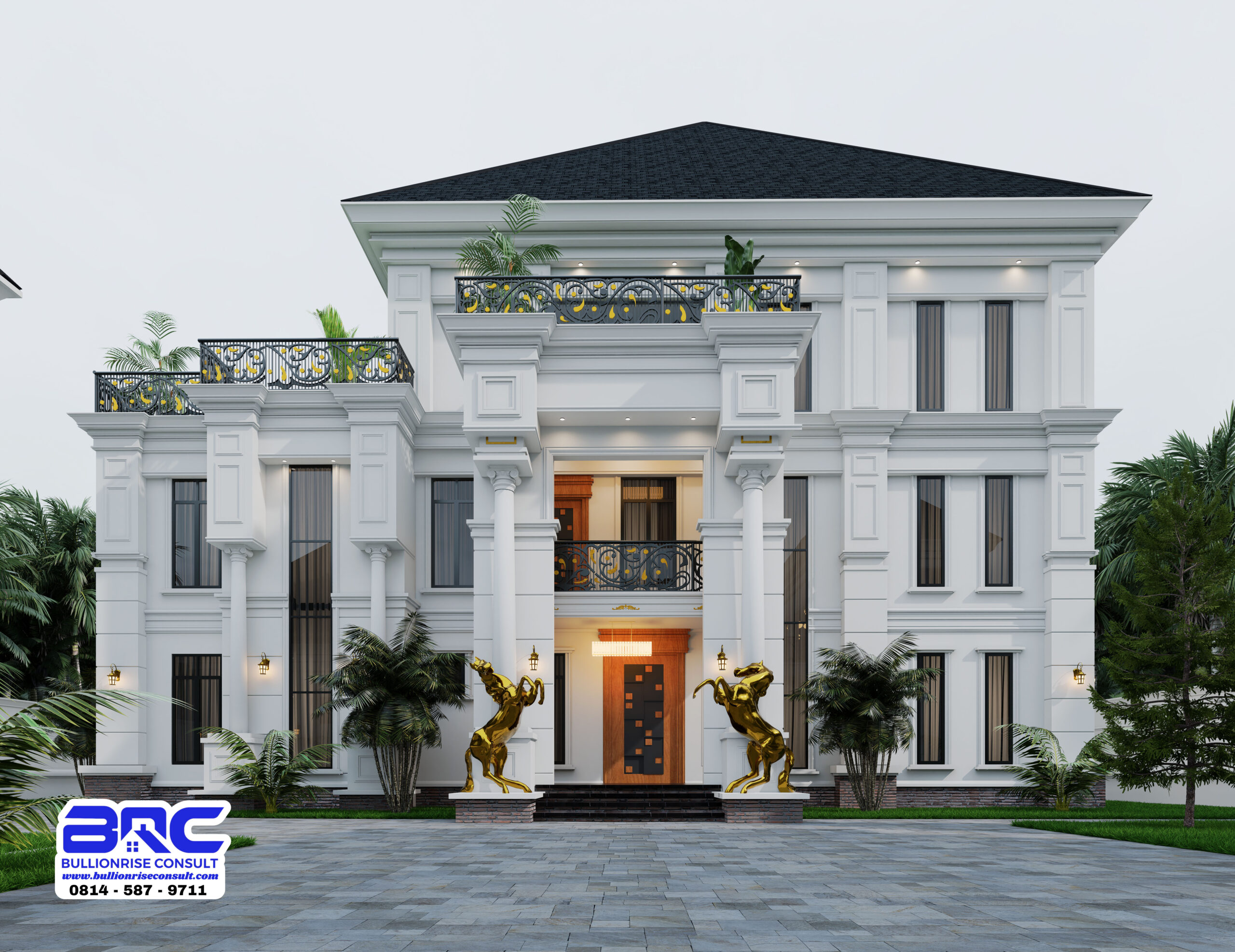 6 bedroom mansion house plan with BQ - bullionrise consult - 1