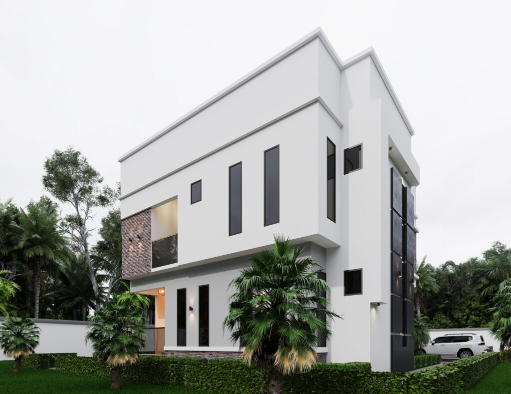 5bedroom duplex 3d house design - bullionrise consult - 5 bedroom duplex - 3