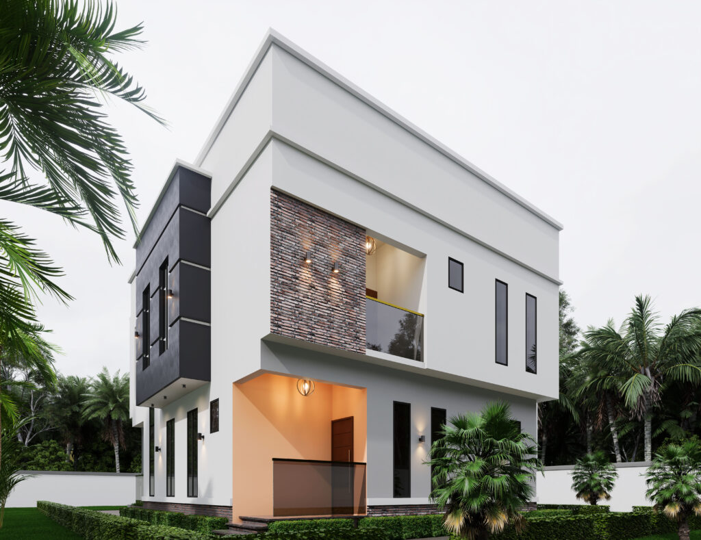 5bedroom duplex 3d house design - bullionrise consult - 5 bedroom duplex - 4
