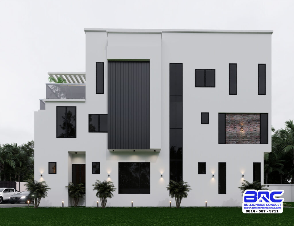 7 bedroom contemporary house plan pent house - bullionrise consult - 7