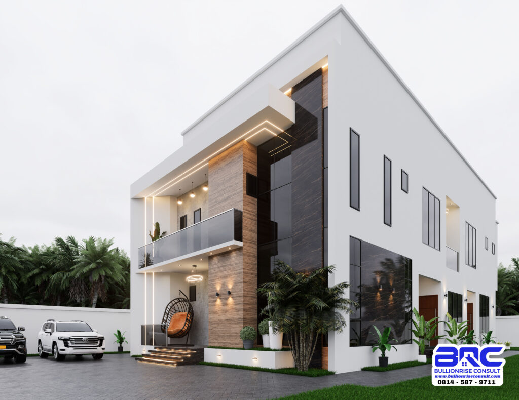3 bedroom duplex semi detached house design - BULLIONRISE CONSULT - 2