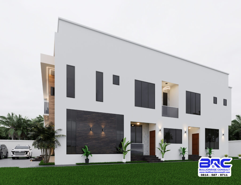 3 bedroom duplex semi detached house design - BULLIONRISE CONSULT - 7