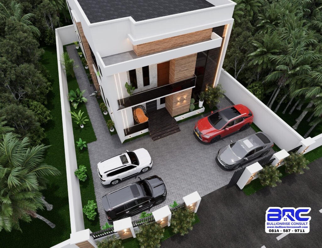 3 bedroom duplex semi detached house design - BULLIONRISE CONSULT - 9