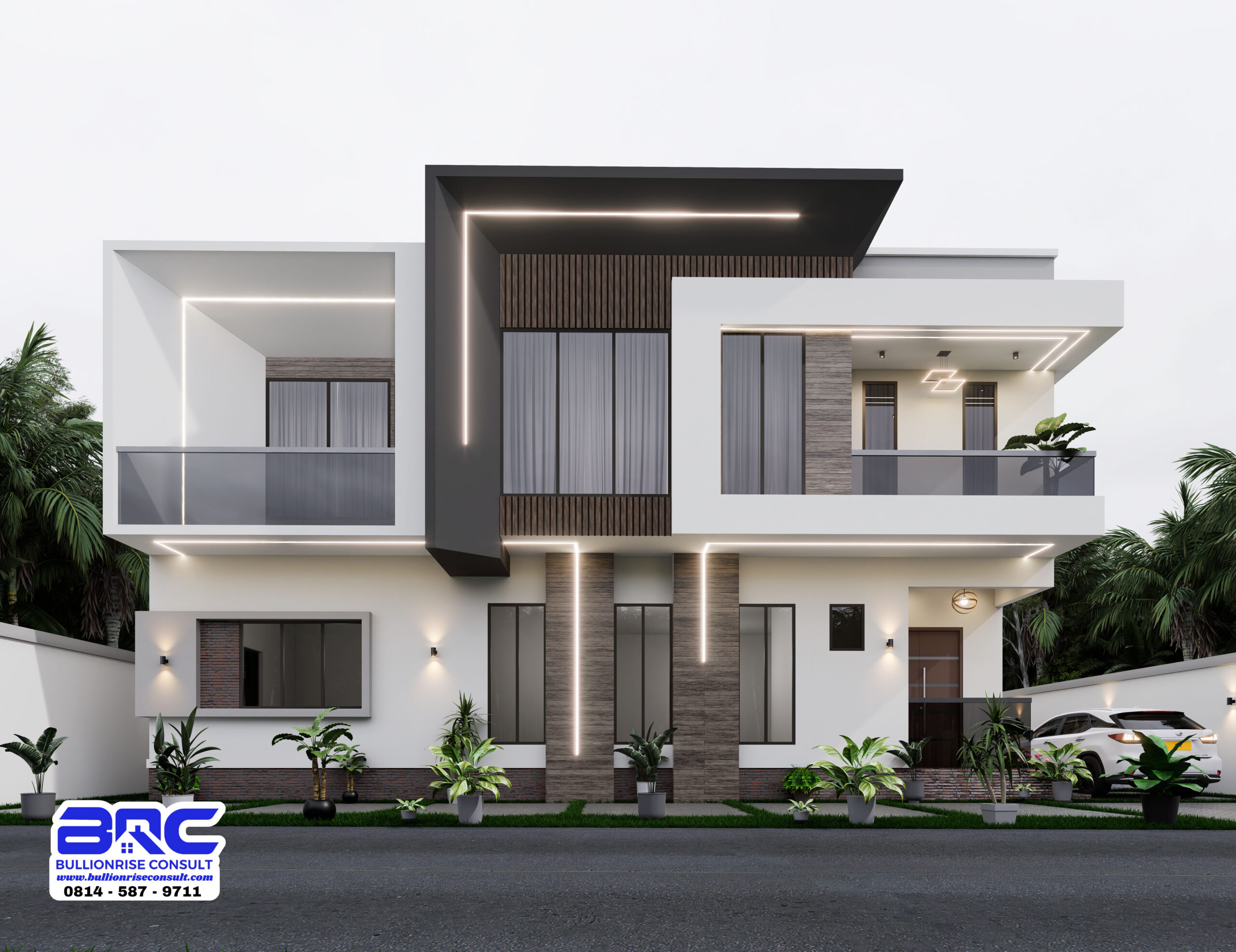 4 bedroom duplex semi detached house plan - BULLIONRISE CONSULT - 1
