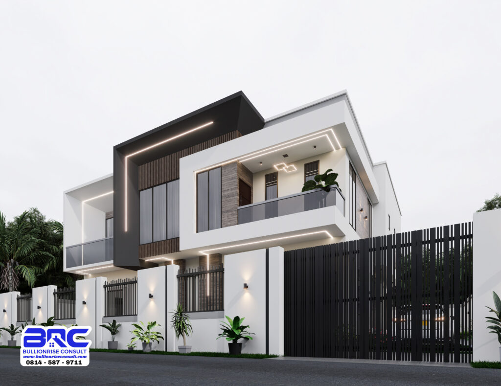 4 bedroom duplex semi detached house plan - BULLIONRISE CONSULT - 4