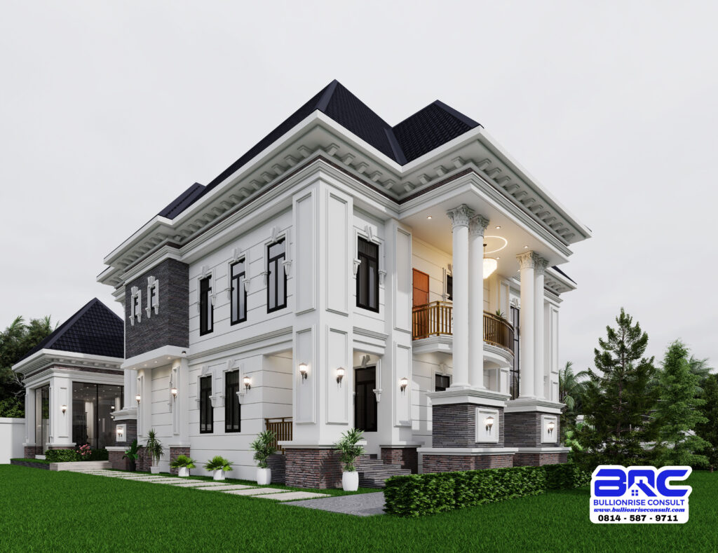 5 bedroom mansion design with swimming pool and garden - BULLIONRISE CONSULT - 4