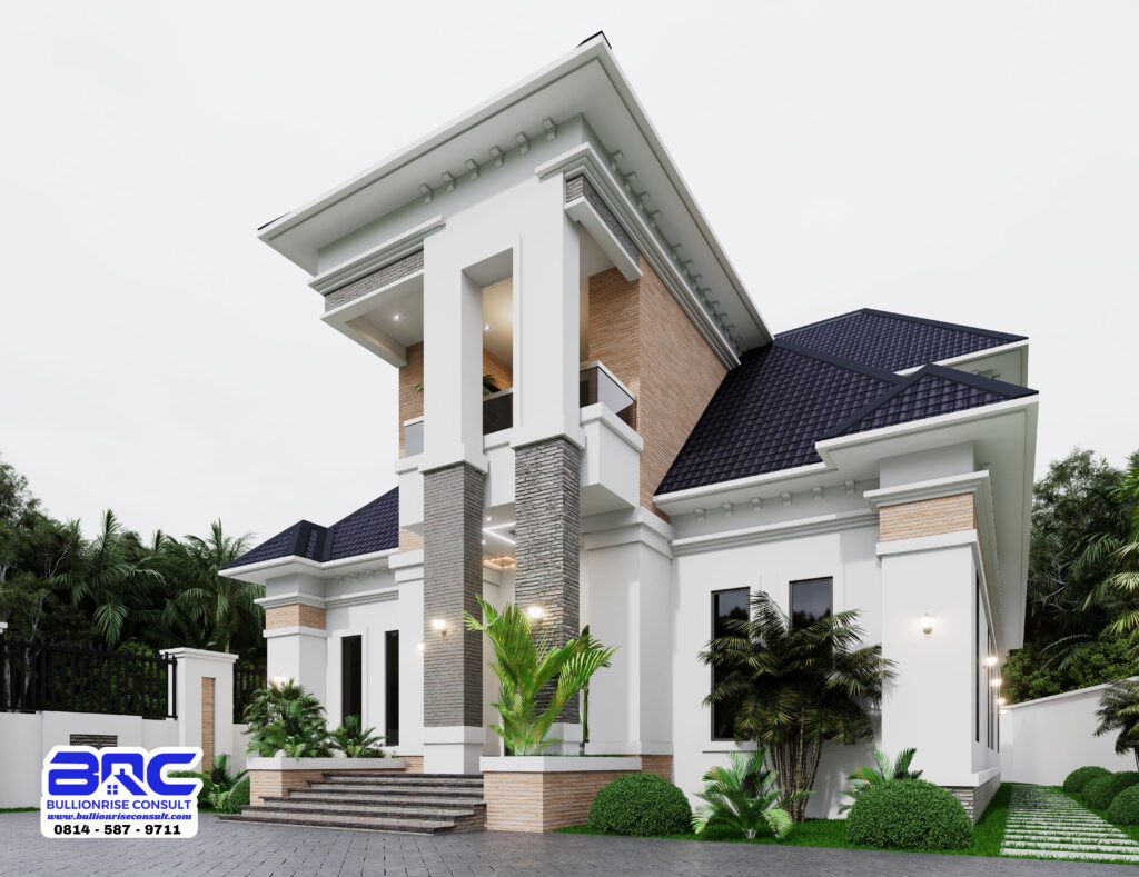 Four bedroom bungalow design with a penthouse - BULLIONRISE CONSULT - 4