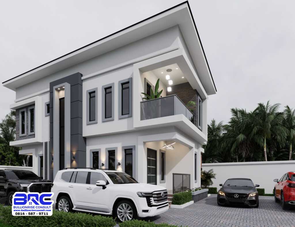 3 Bedroom Duplex Design with Flat Roof -Bullionrise Consult -Bullionrise Consult -3