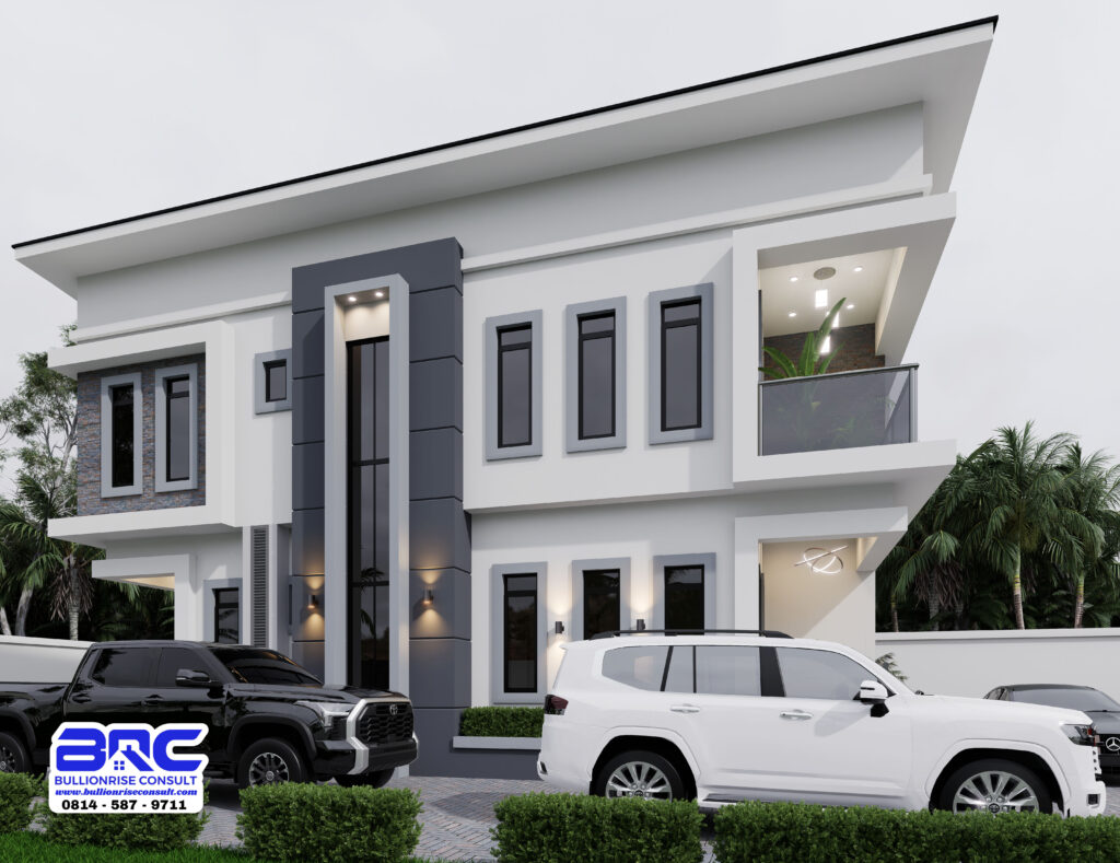 3 Bedroom Duplex Design with Flat Roof -Bullionrise Consult -6