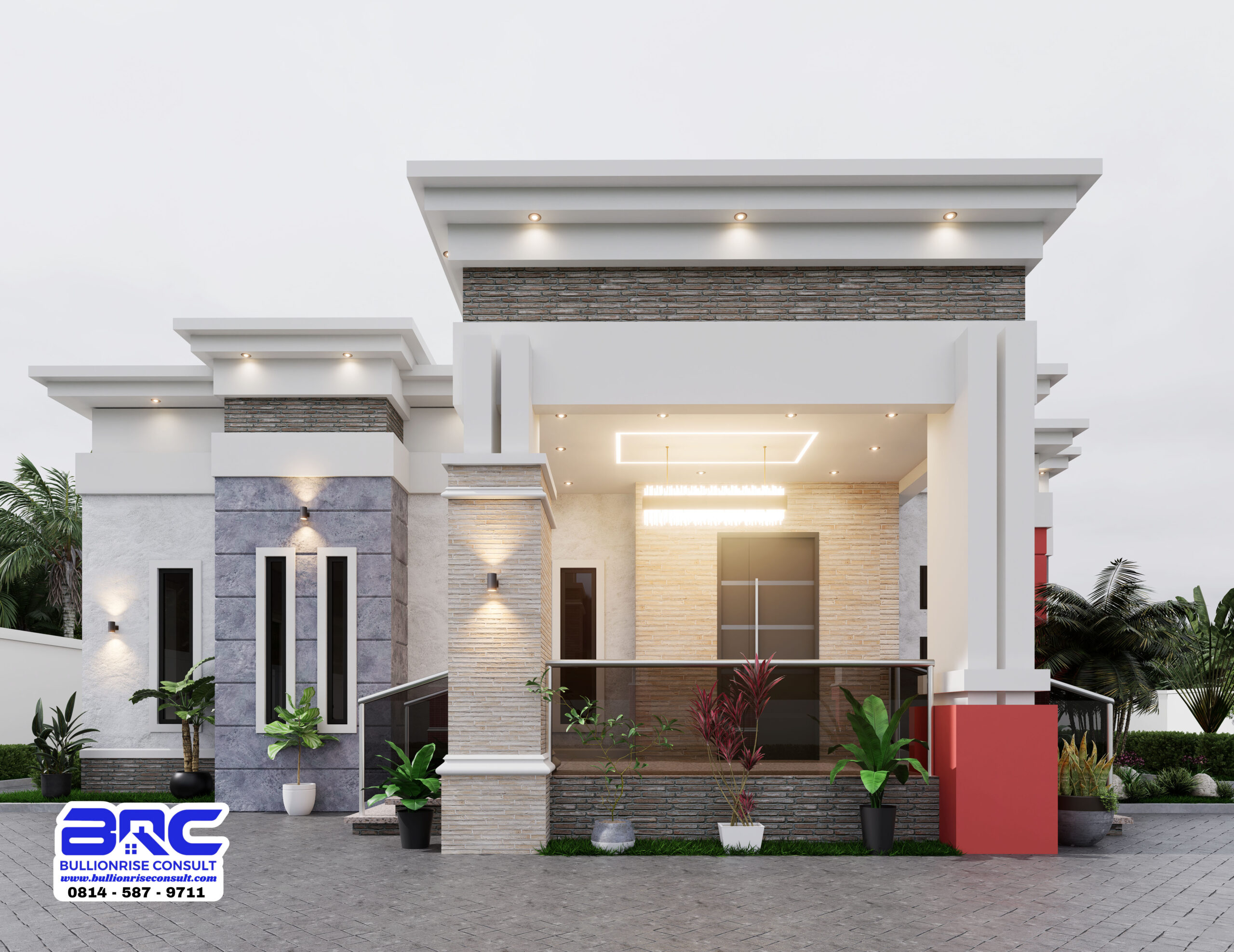 4 Bedroom Bungalow House Plans with a B/Q -Bullionrise Consult-