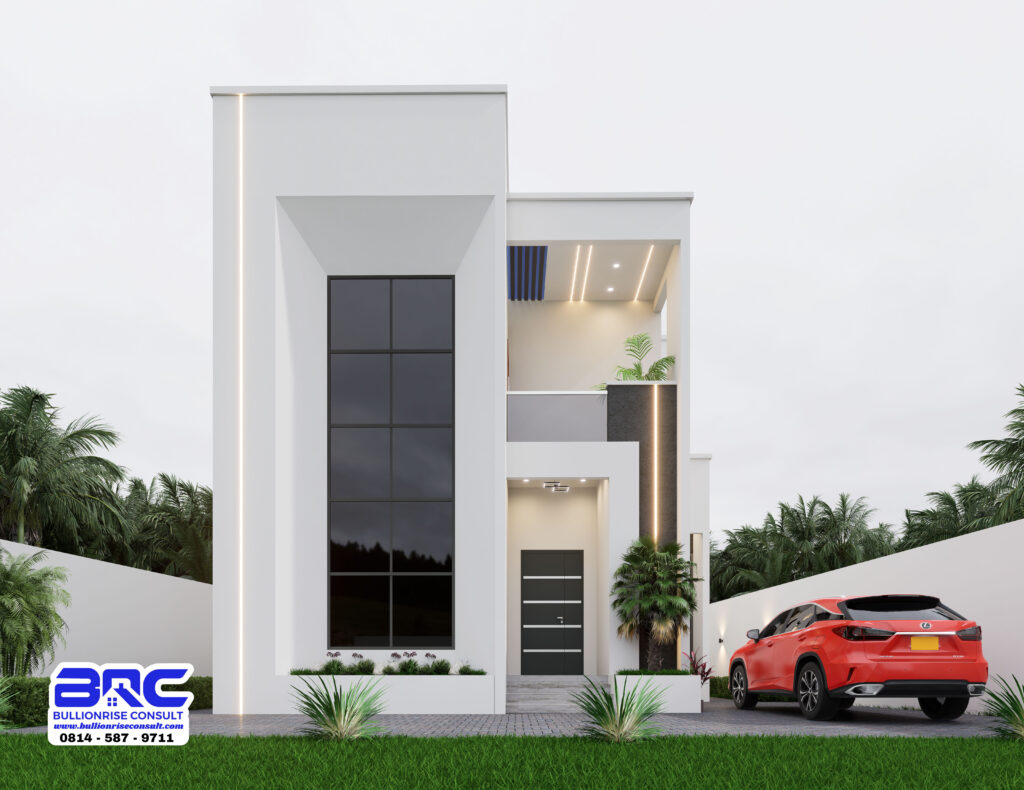 4 bedroom modern duplex designs with hidden roof- Bullionrise Consult