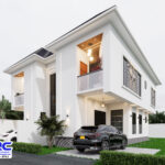 2 Bedroom Semi-detached Duplex House Plan. | Villa Sienna (PSN00139BA)