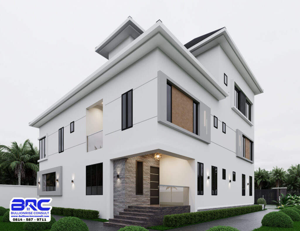 5 Bedroom Duplex Design with a Pent Floor-Bullionrise Consult-