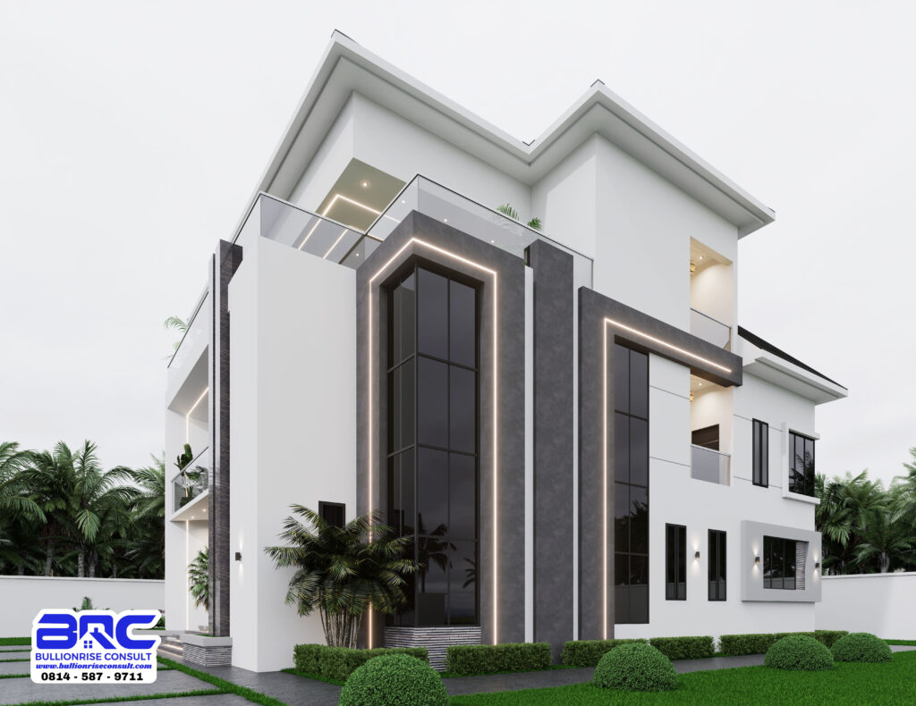 5 Bedroom Duplex Design with a Pent Floor-Bullionrise Consult-1