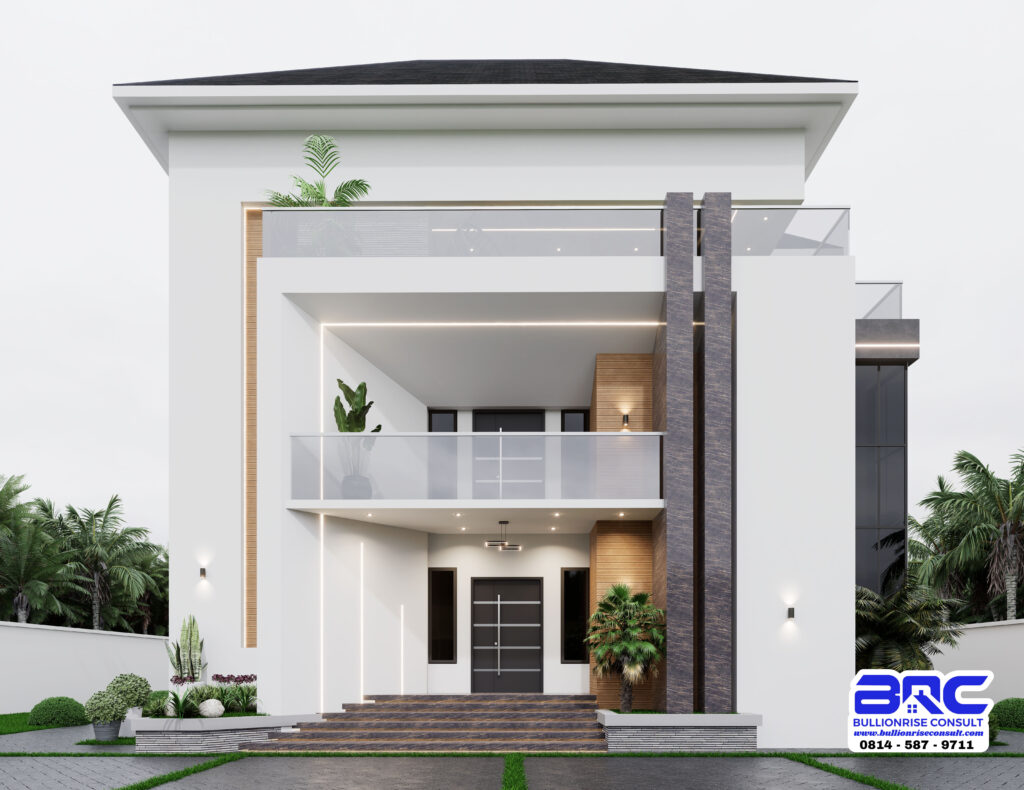 5 Bedroom Duplex Design with a Pent Floor-Bullionrise Consult