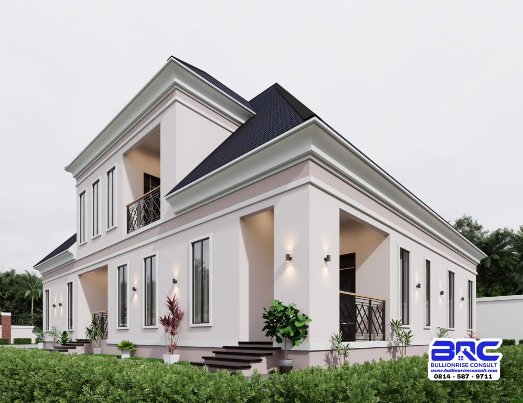 5 bedroom house design 3d with pent floor - bullionrise consult - 4
