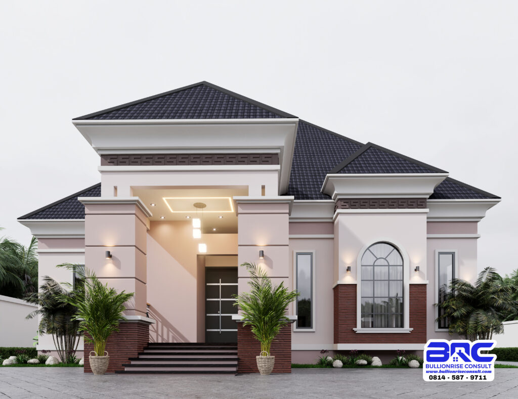 4 Bedroom Bungalow 3d Exterior Designs in Nigeria-Bullionrise Consult-10