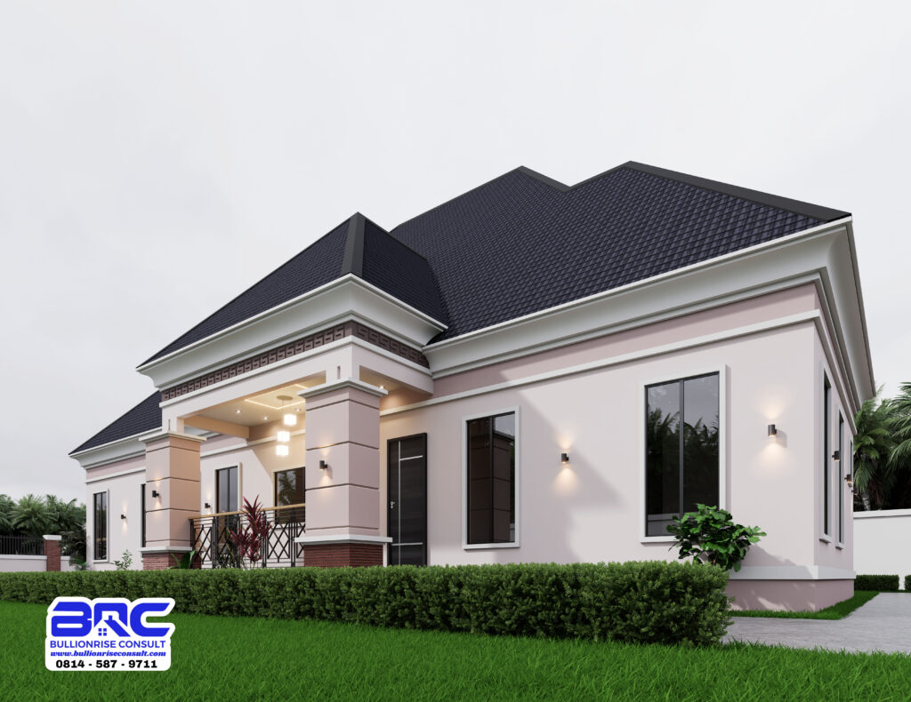 4 Bedroom Bungalow 3d Exterior Designs in Nigeria-Bullionrise Consult-9
