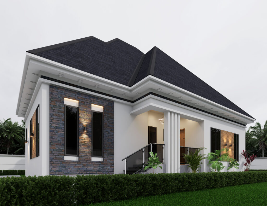 4 Bedroom Bungalow with a Hip Roof Design-Bullionrise Consult-5