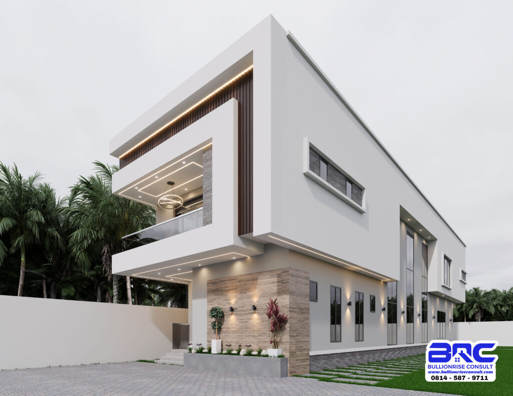 4 Bedroom Duplex House Plan with a Hidden Roof -Bullionrise Consult-10