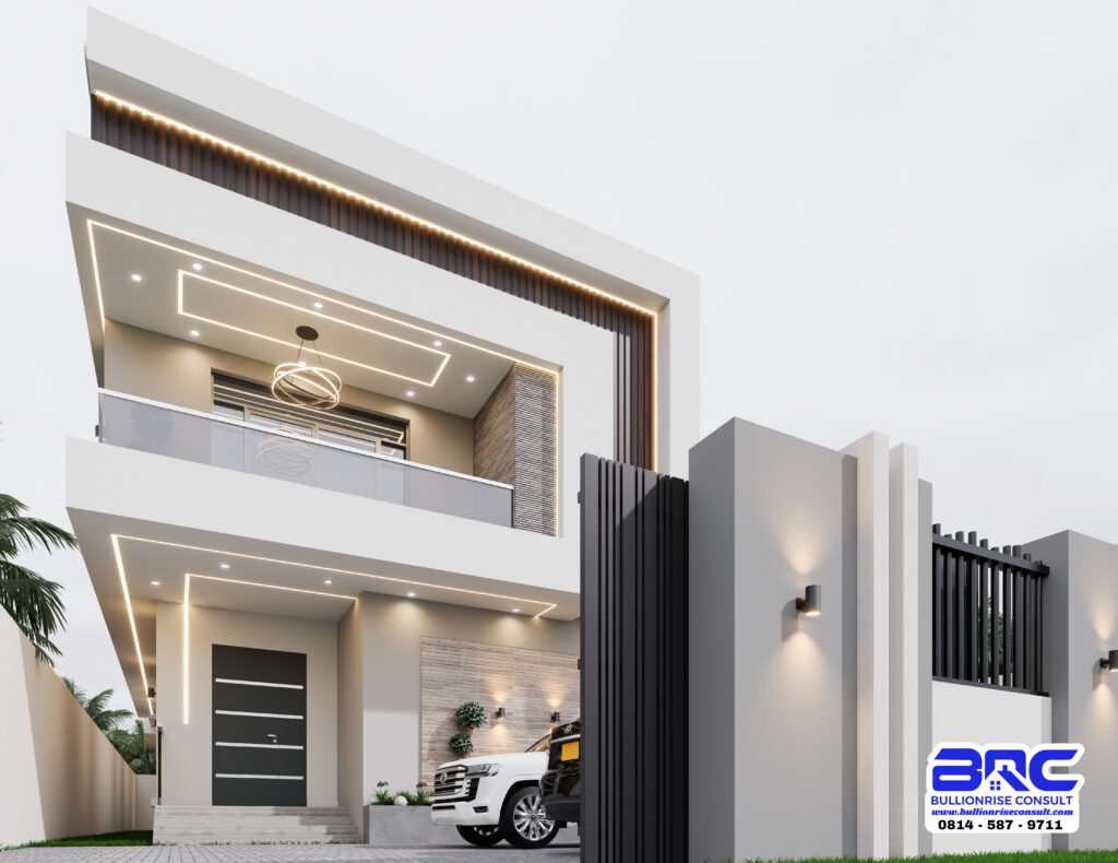 4 Bedroom Duplex House Plan with a Hidden Roof -Bullionrise Consult