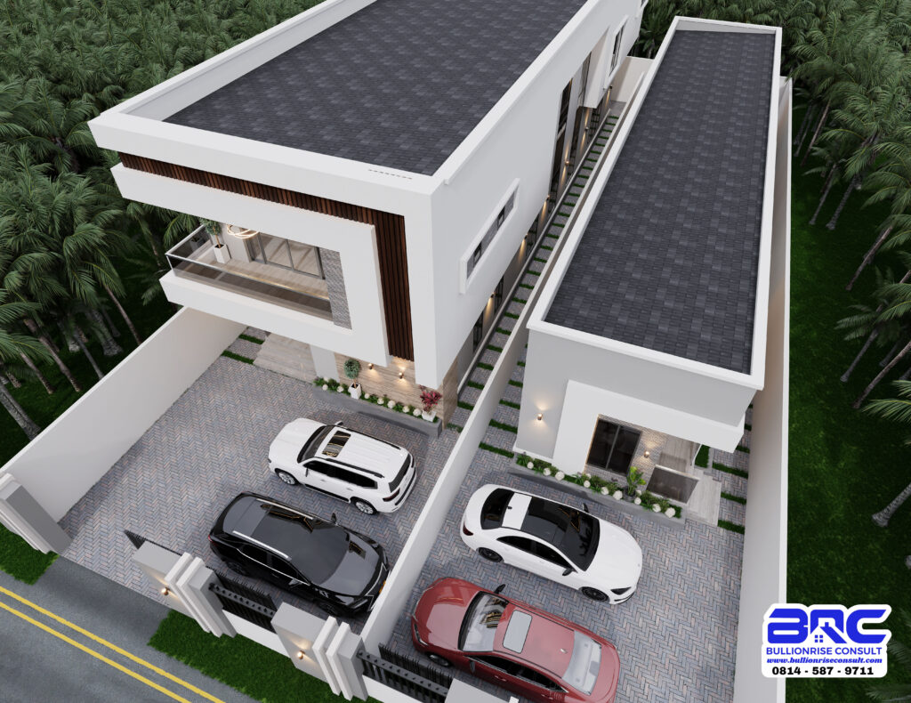 4 Bedroom Duplex House Plan with a Hidden Roof -Bullionrise Consult-2