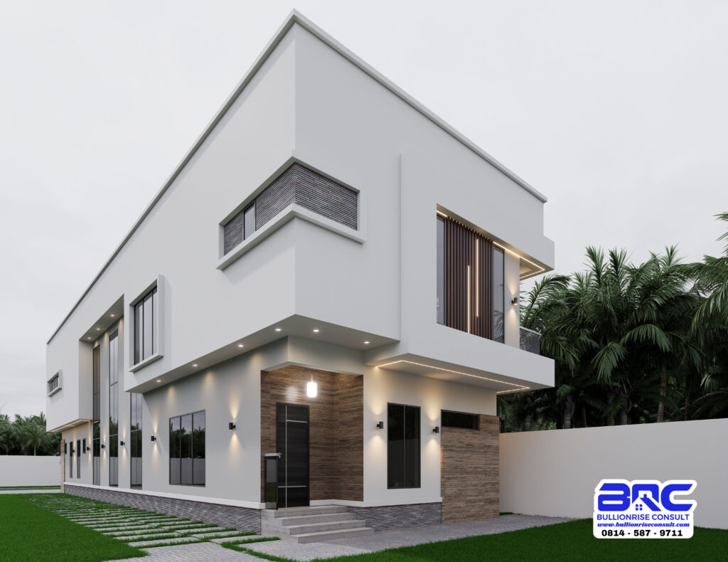 4 Bedroom Duplex House Plan with a Hidden Roof -Bullionrise Consult-25
