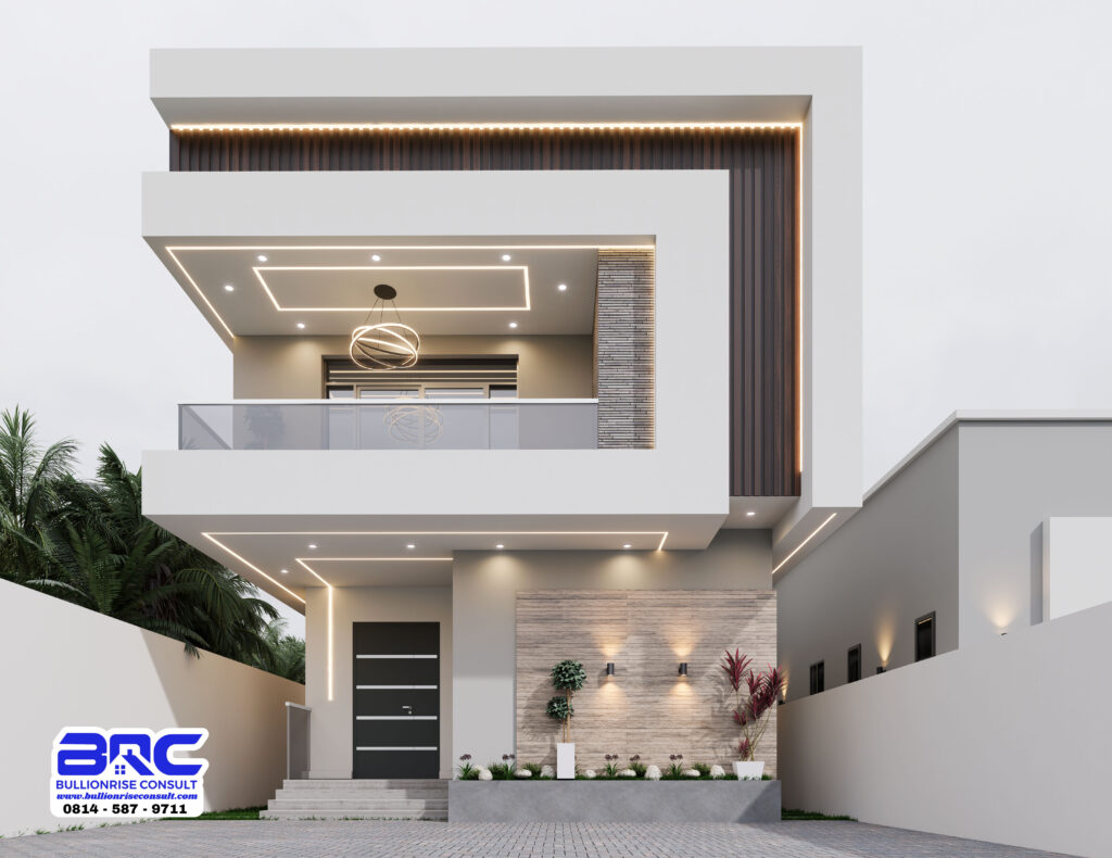 4 Bedroom Duplex House Plan with a Hidden Roof -Bullionrise Consult-8